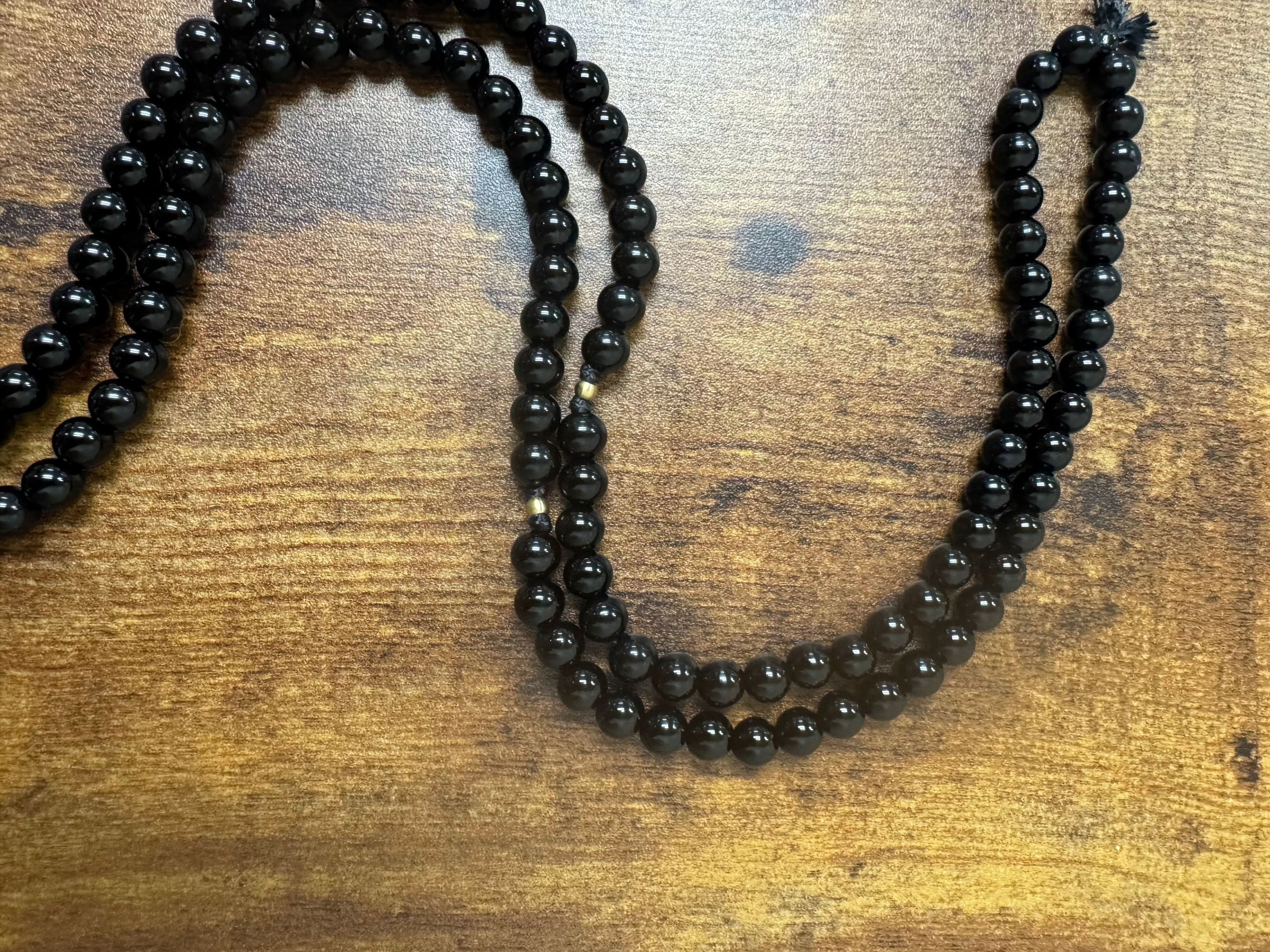 Defy Tomahawk Prayer Style Mala - Obsidian - We Defy The Norm