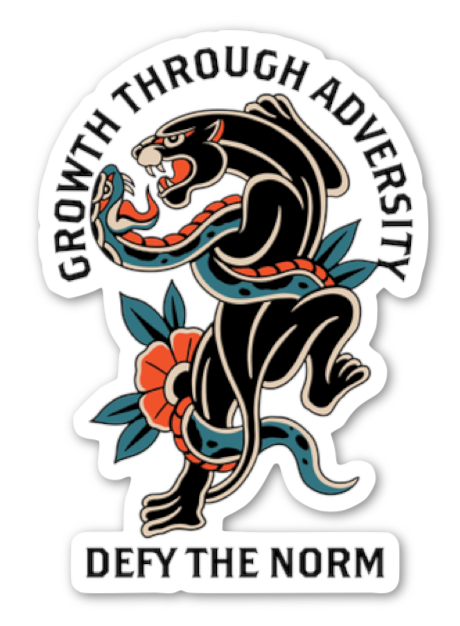 Growth Through Adversity Sticker - We Defy The Norm