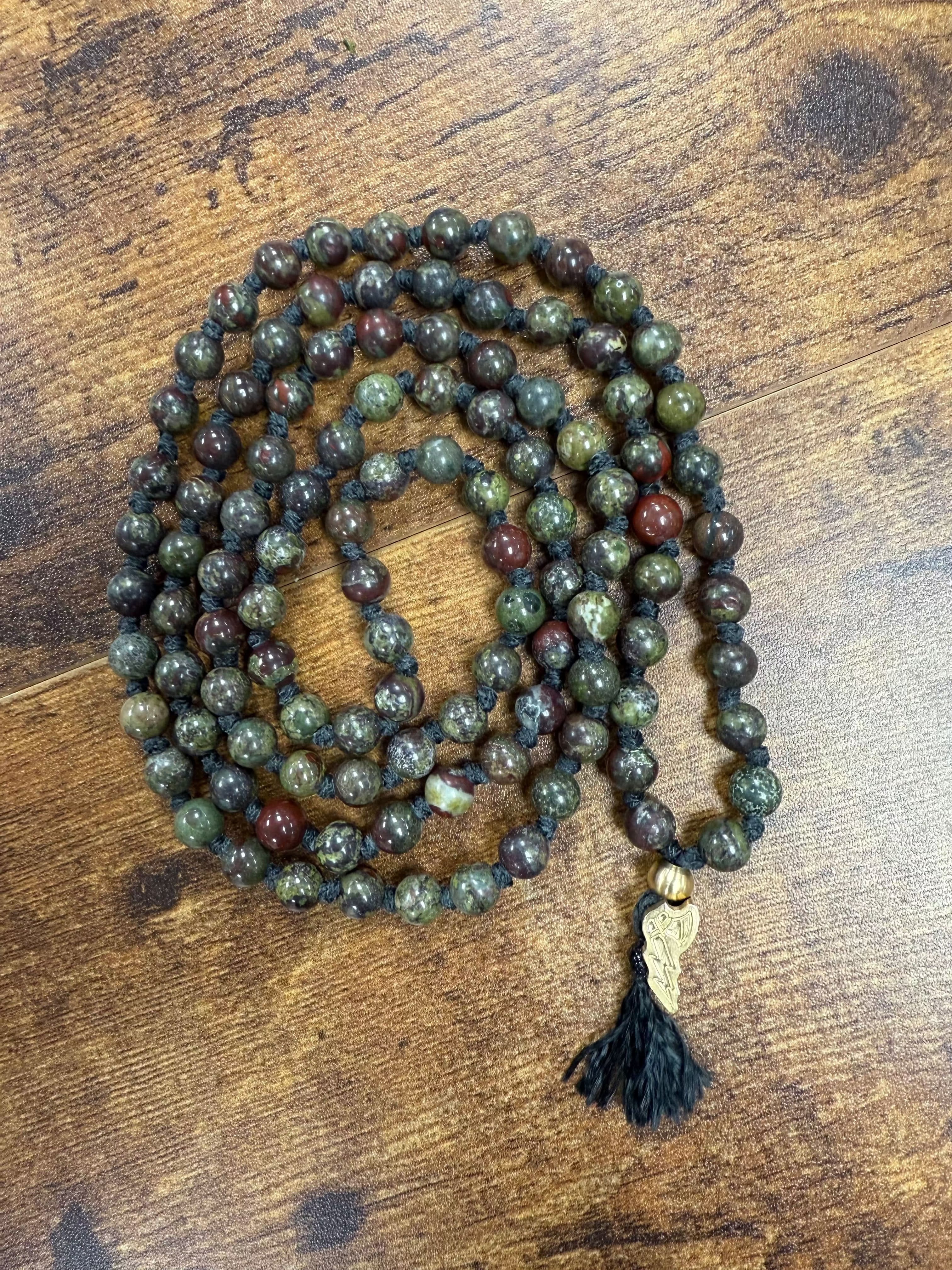 Defy Tomahawk Prayer Style Mala - Bloodstone - We Defy The Norm