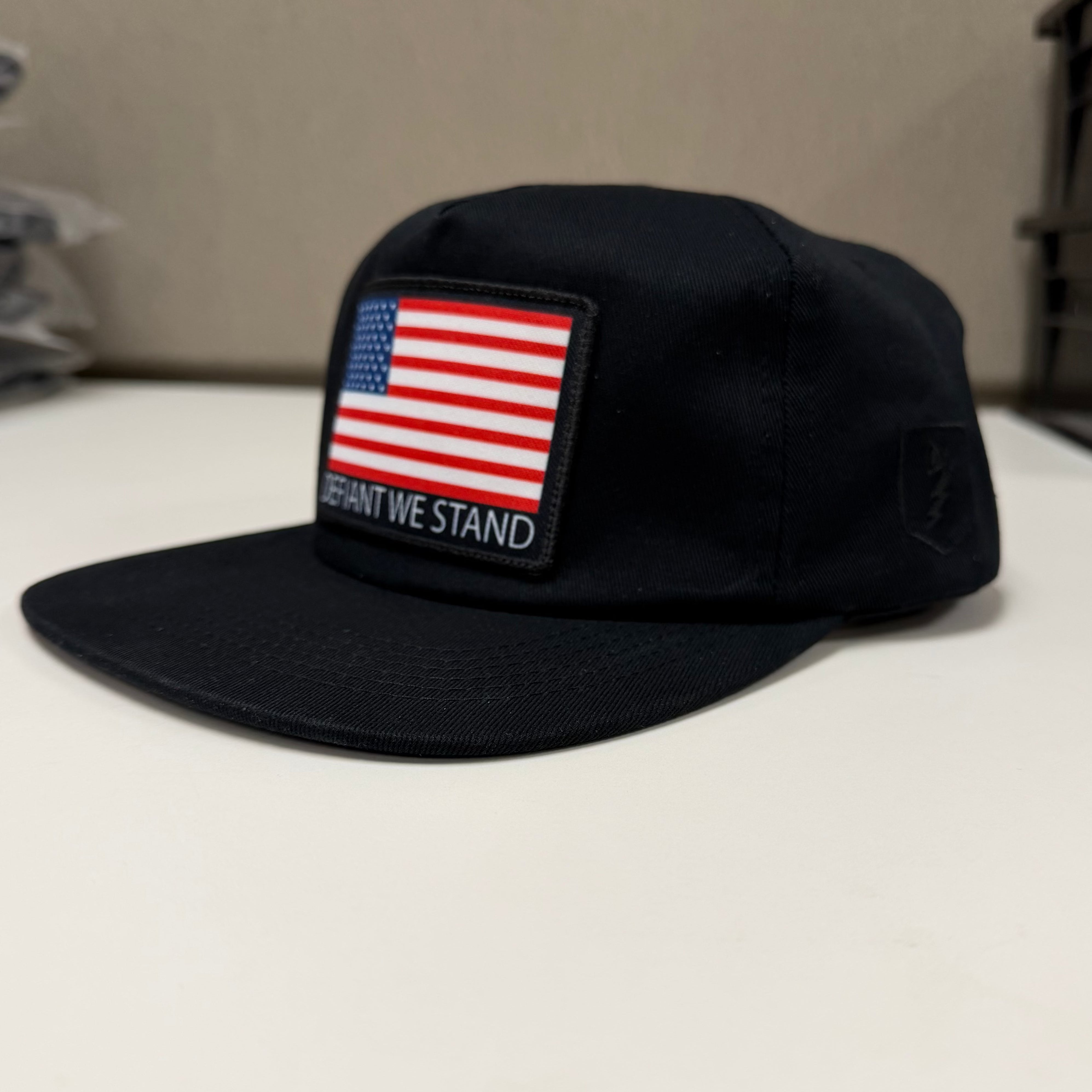 Defiant We Stand Flag Snapback Black Hat - We Defy The Norm