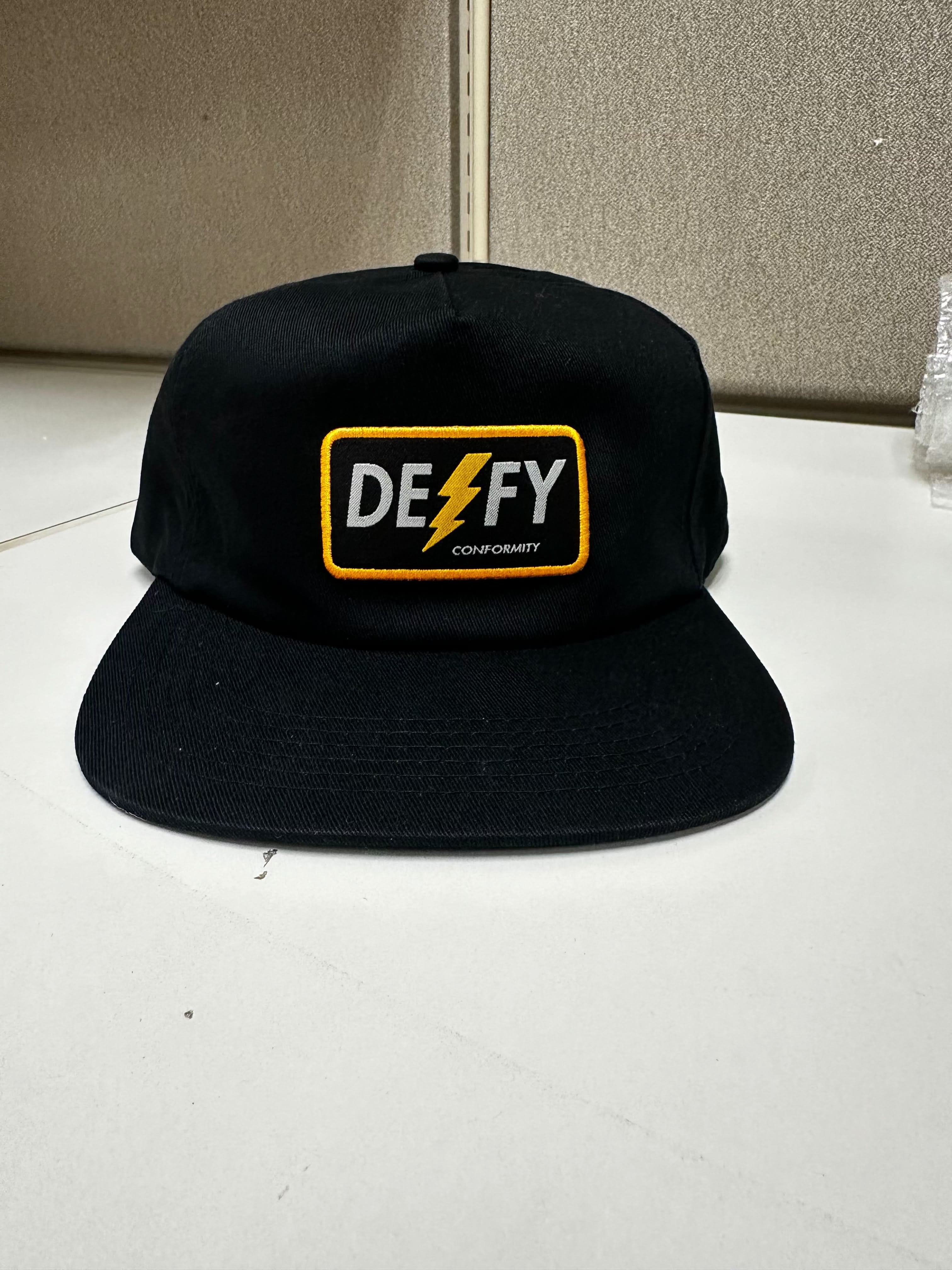 Defy Conformity Patch Snapback Hat - Black - We Defy The Norm