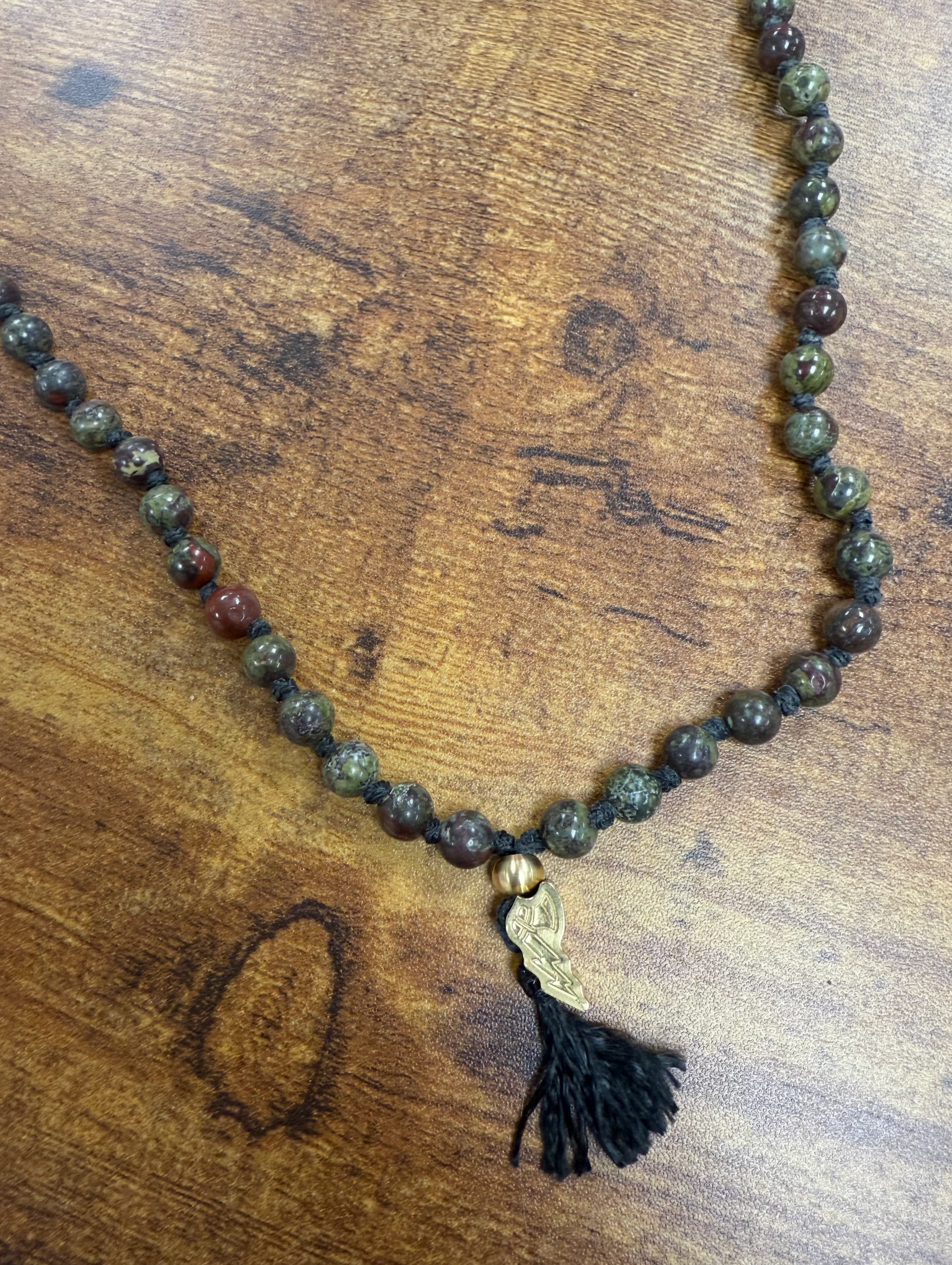 Defy Tomahawk Prayer Style Mala - Bloodstone - We Defy The Norm