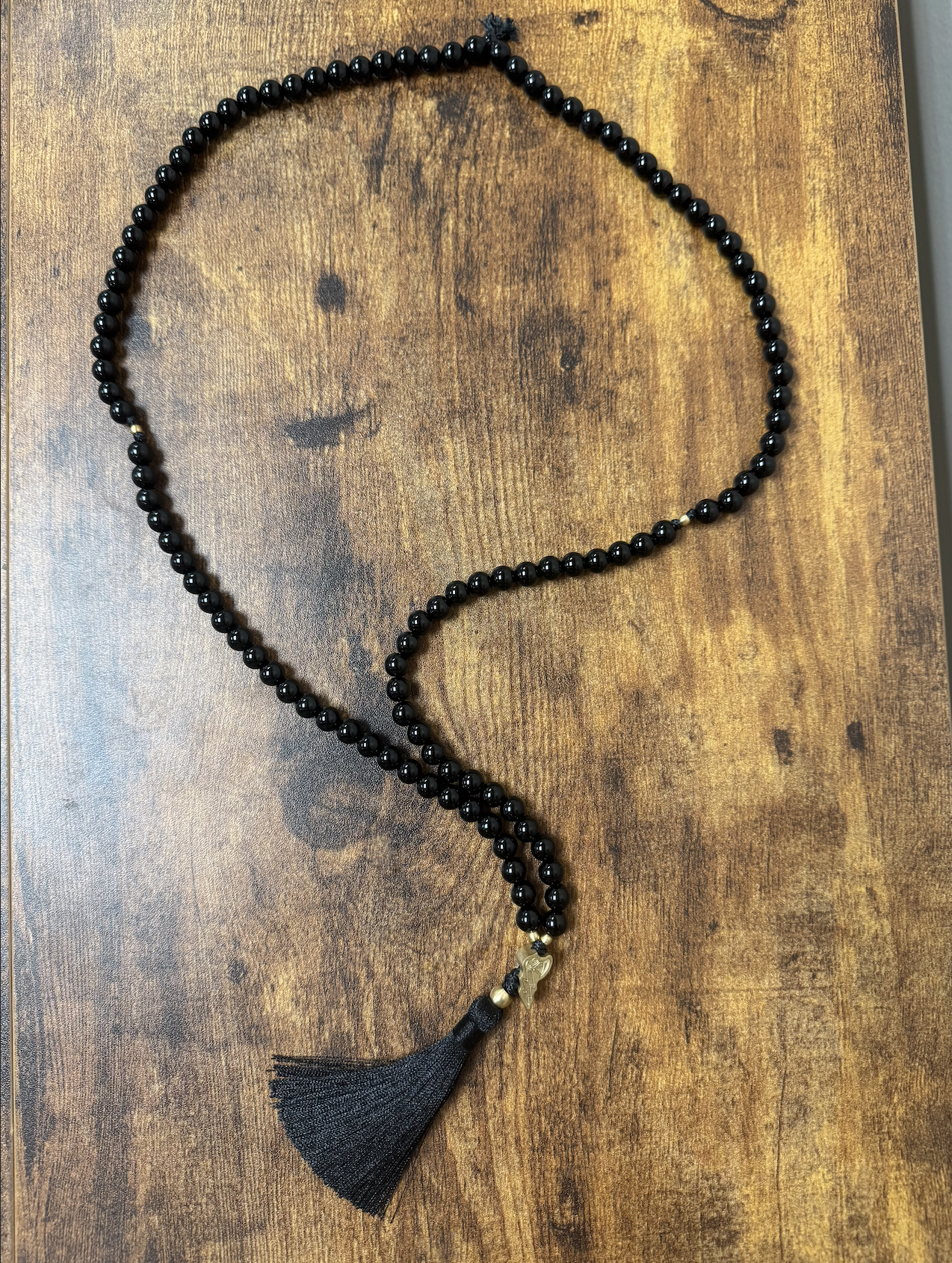 Defy Tomahawk Prayer Style Mala - Obsidian - We Defy The Norm